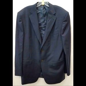 Ermenegildo Zegna Navy Wool Suit Jacket Mens Size 52R